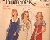 Vintage 1960s Butterick Sewing Pattern For A Dress And Vest- Size 14