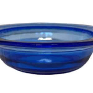 vintage '30s Hazel Atlas Moderntone cobalt blue glass 5" fruit/dessert bowls