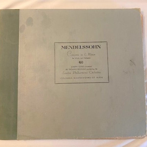 vintage '40s Mendelssohn four disc 78 RPM record set