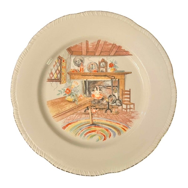 vintage '40s Homer Laughlin Colonial Kitchen pattern fine china pieces, Liberty shape, sold separately