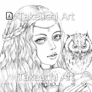 PDF Malseite Druckbare Digital Art - Verlorene Wälder
