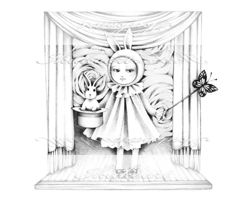 Download Pdf 24 Grayscale Coloring Book Printable Art Surreal Fantasy Paper Party Supplies Stickers Labels Tags Vadel Com