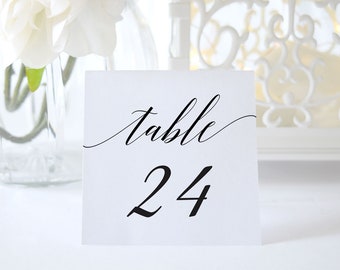 Table Numbers Template,Wedding Table Numbers,Table Numbers Printable,Tented Table Numbers,Folded Table Numbers,Calligraphy,Instant Download
