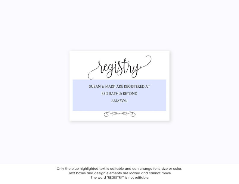 Registry Card Template,Wedding Registry Card,Gift Registry Card,Registry Card Printable,Registry Card Wedding,Registry Card PDF,JUH06
