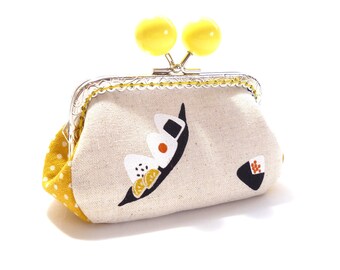 Anime Plush Coin Purse Cute Sweety Onigiri Rice Ball Pattern Mini Bag Wallet 