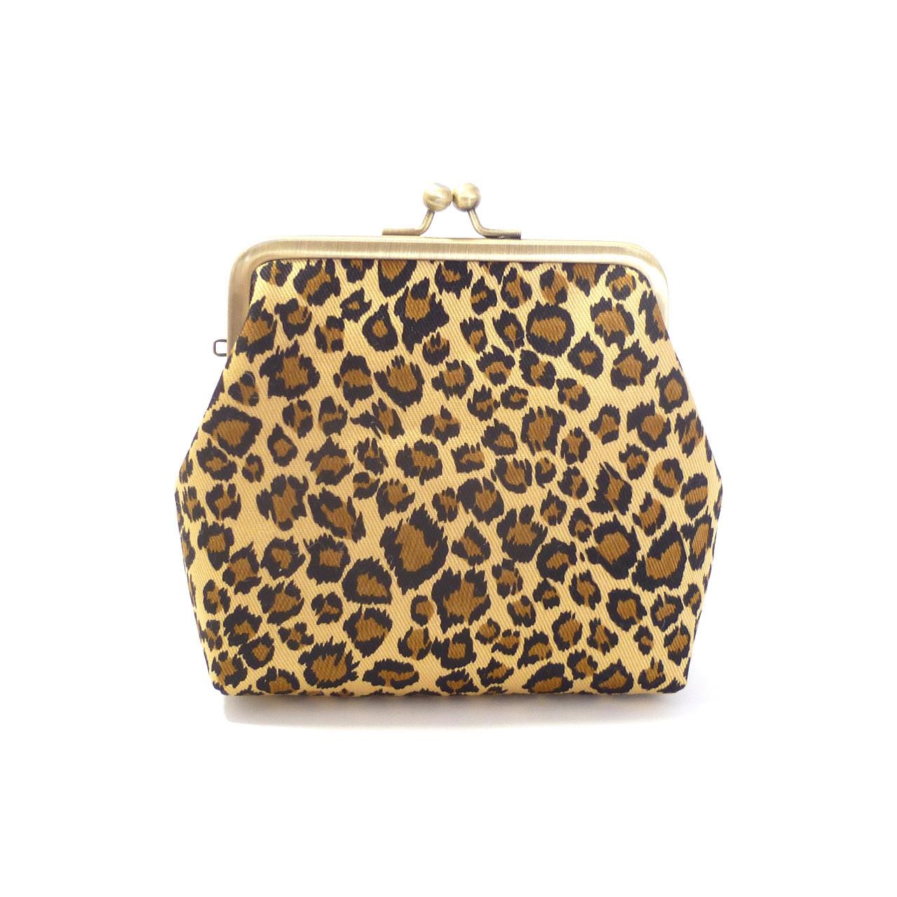 Leopard Kiss Lock Bag - Etsy