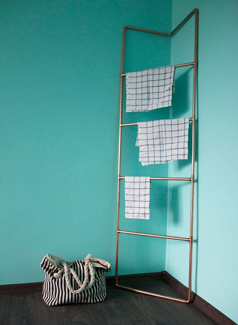 Handmade Industrial Copper Rose Gold Tone Clothes Frame Rack Etsy