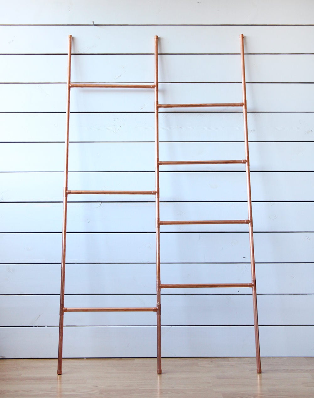 Handmade Industrial Copper Rose Gold Tone Clothes Double Frame Rack ...