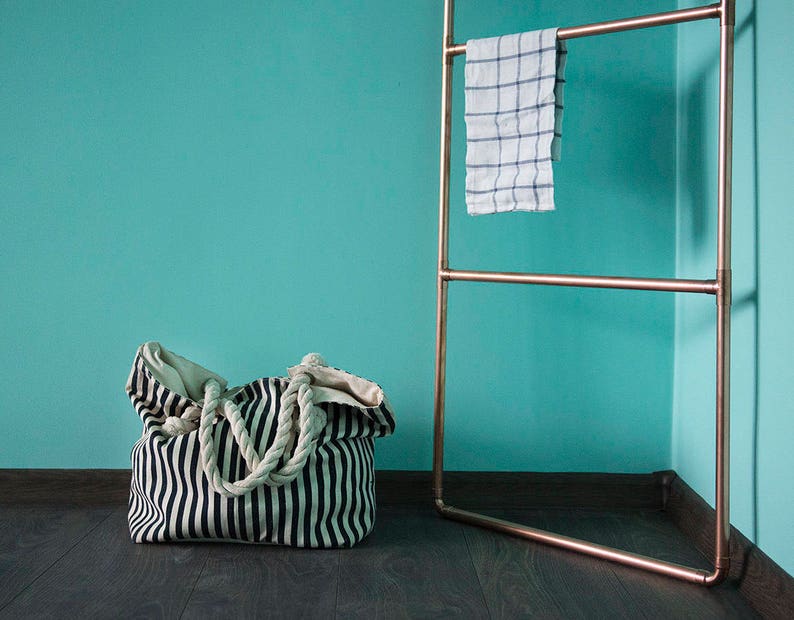 Handmade Industrial Copper Rose Gold Tone Clothes Frame Rack Etsy