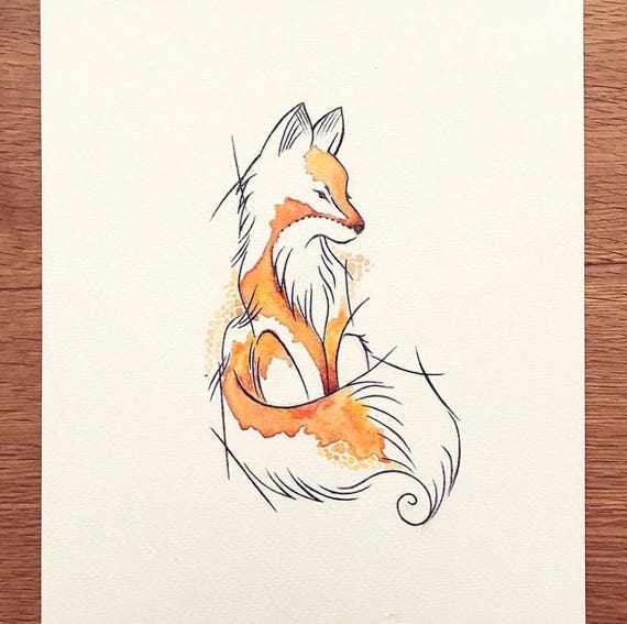 watercolour and fineliner art