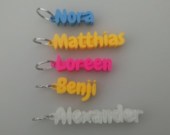 Personalized 3d printed key chain "Blocky"