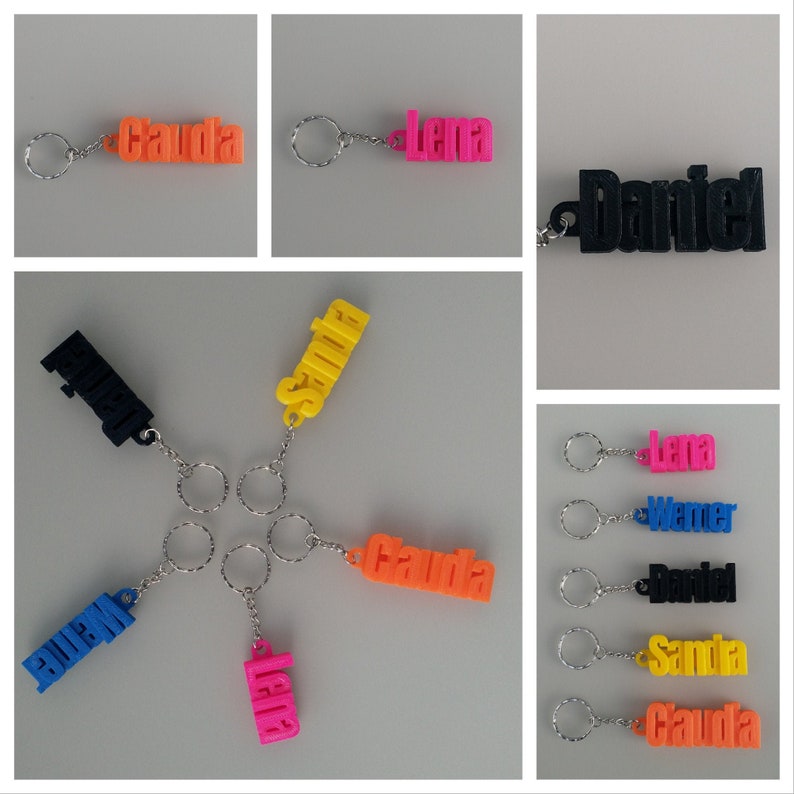 Personalized 3d printed key chain Chunky image 1