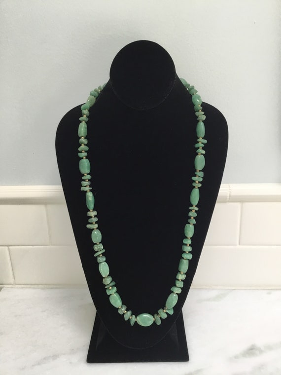 Vintage Aventurine Necklace -Gorgeous Green - image 4