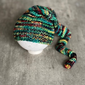 Knitted new born Sleeping Hat Pattern,worsted yarn knit pattern- Beginner Knitting pattern for new born