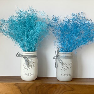Blue Dried Baby breath, Preserved  gypsophila Bunch in Blue