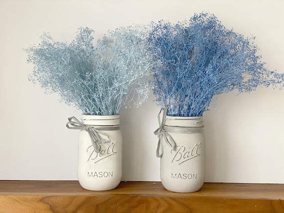 Blue Dried Gypsophila Bunch: French Blue Baby's Breath
