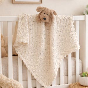 Star Stitch Baby Blanket Knitting Pattern: Bulky Yarn (PDF Pattern)