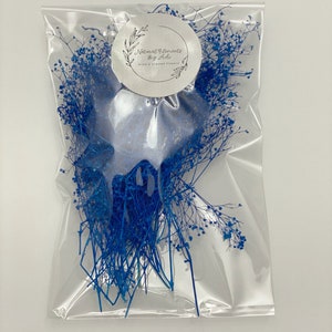 Petit paquet d'haleine de bébé séchée Blue Marine ; Fournitures de fleurs séchées pour bijoux et faire-part de mariage,Fleurs séchées pour cartes