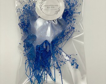 Aliento de bebé seco azul marino: Suministros para manualidades florales (0.2 oz)