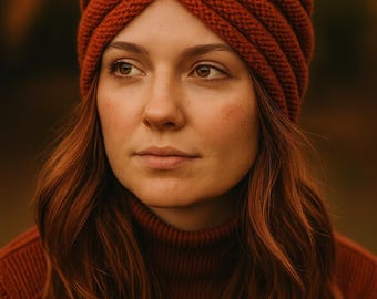 Patrón de turbante fácil de tejer para adultos: patrón de turbante para mujer (PDF digital)