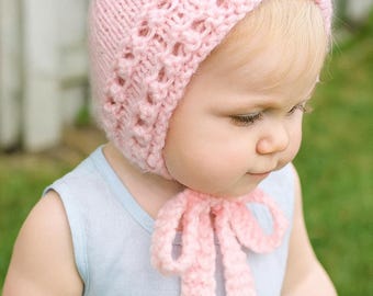 Patrón de gorro de punto para bebé: Gorro de ojales fácil (patrón PDF)