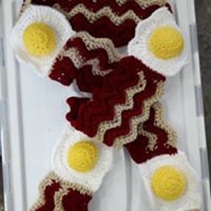 Bacon och ägg frukosthalsduk