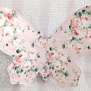 Pink butterfly wings for kids Fairy wings childs Flower cotton butterfly wings Butterfly wand kid&#39;s
