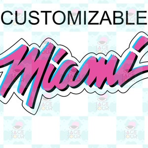 Miami Heat Font - Aanpasbaar "Voeg uw personalisatieverzoek toe"