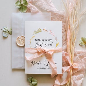 30x faire-part de mariage « Fleurs séchées » | Carte d'invitation, carte pliante, floral, fleurs, mariage, mariage jardin, mariage bohème, printemps