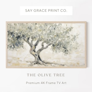 Samsung Tv Frame Art, Olive Tree Tv Art, Vintage Landscape Painting, Summer Tv Art, Living Room Tv Art, Spring Tv Art, Antique Frame Tv Art