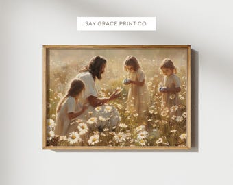 PRINTABLE Jesus Art, Jesus Teaching Children, Jesus Saviour, He Is Risen, Vintage Oil Painting, Jesus Christ Art, Christian Printable