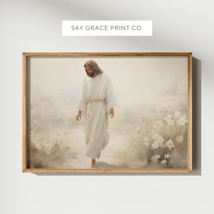 PRINTABLE Jesus Art, Path Of Faith, Jesus Saviour, Christ Portrait, He Is Risen, Vintage Oil Painting, Jesus Christ Art, Christian Printable