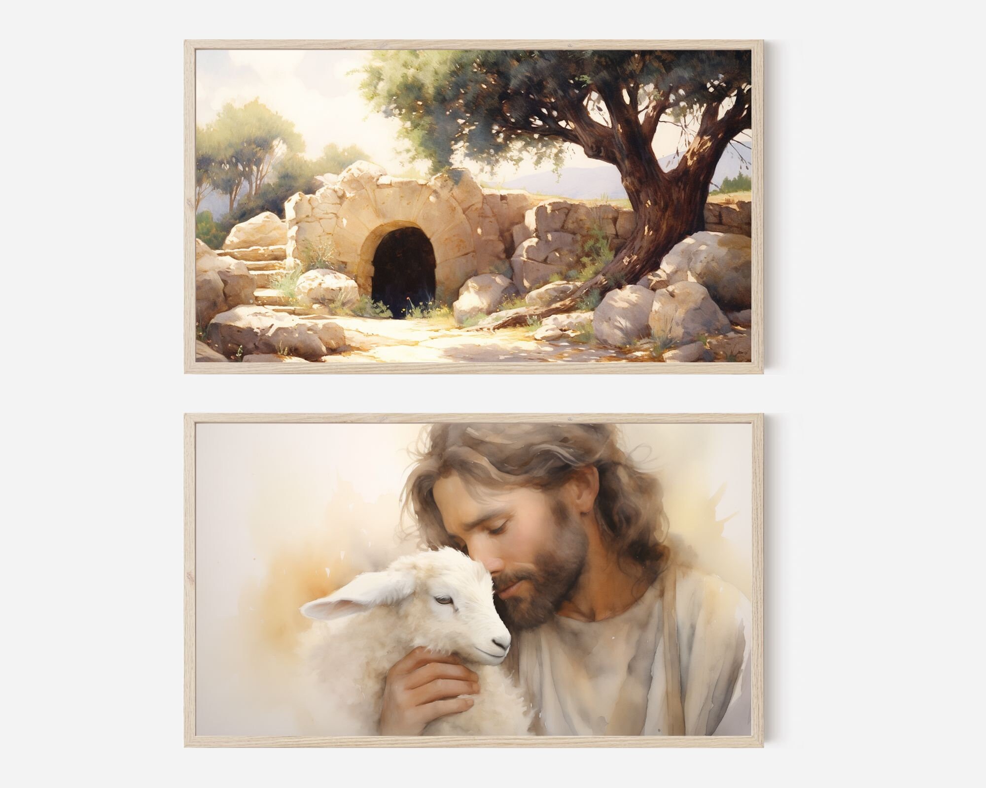 Jesus Spring Frame TV Art: Christian Religious Oil Painting (digital ...