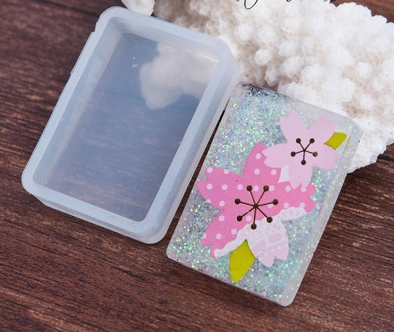 Silikonform Anhänger eckig Rechteck für Resin Harz Beton Silikon Betonschmuck Harzschmuck DIY Schmuck Seife Fimo Freund Liebe Geschenk