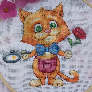 Cat Cross Stitch Pattern PDF Instant Download, Cat Embroidery, Cute Wall Decor, Nursery Cross Stitch, Funny cross stitch