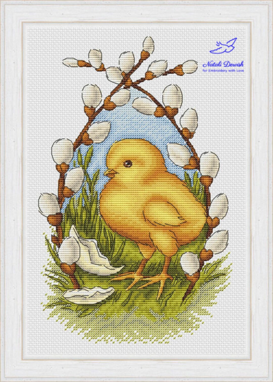Easter Cross Stitch Pattern PDF Instant Download Embroidery Cute Wall