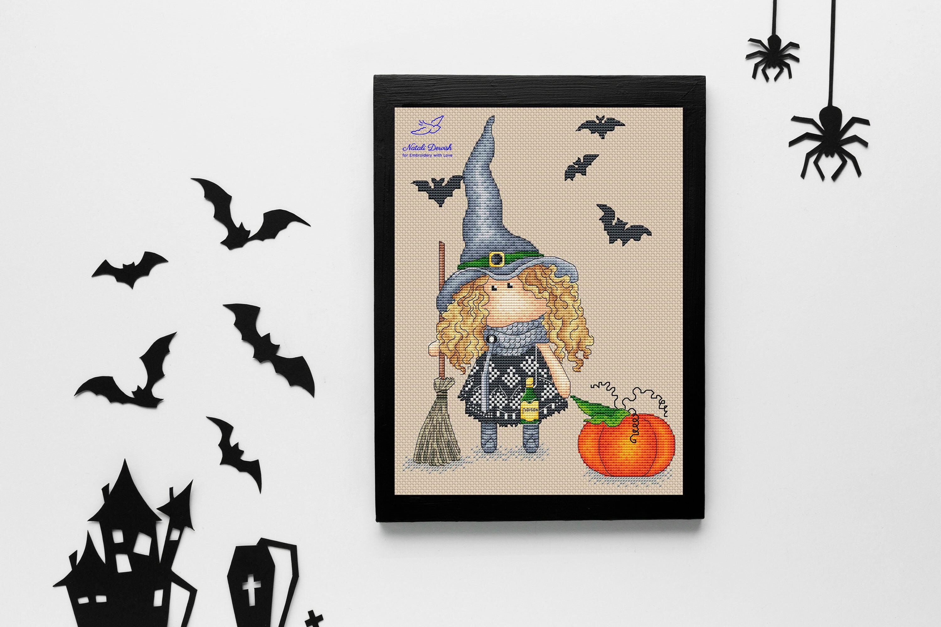 Girl Cross Stitch Witch Cross Stitch Pattern PDF Instant Etsy