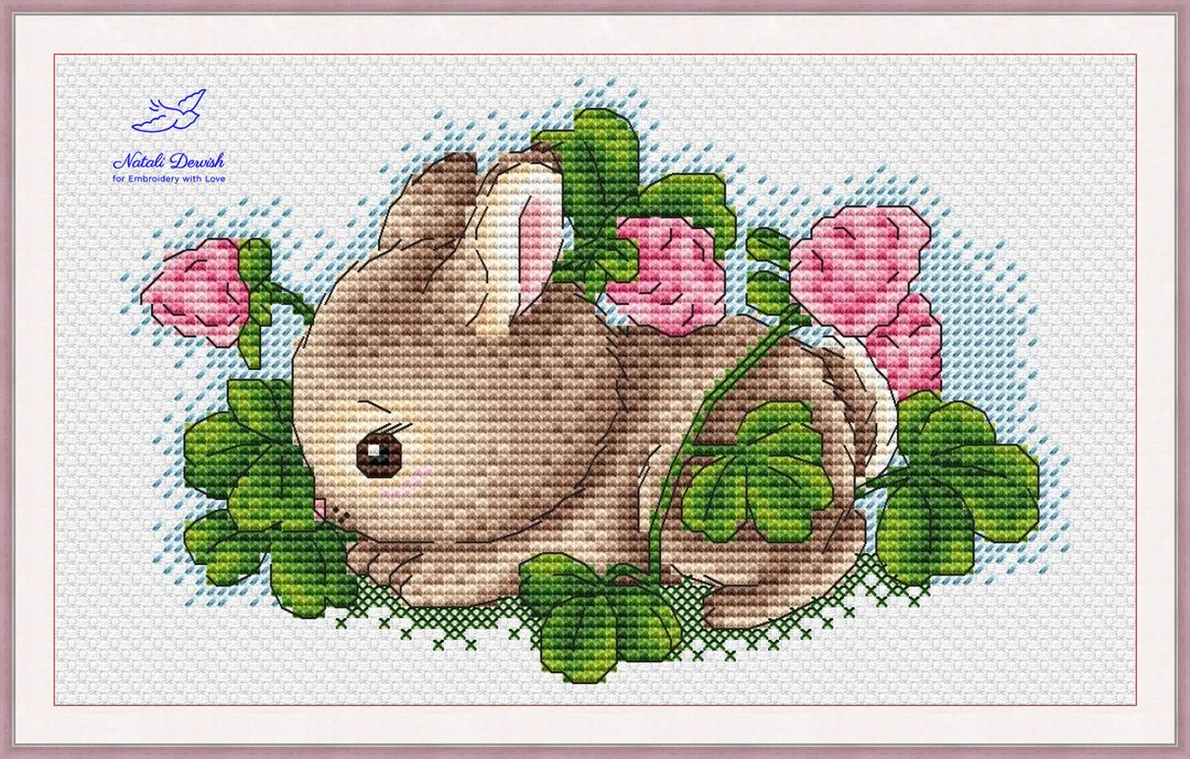 Bunny Cross Stitch Spring Cross Stitch Pattern PDF Instant Download ...