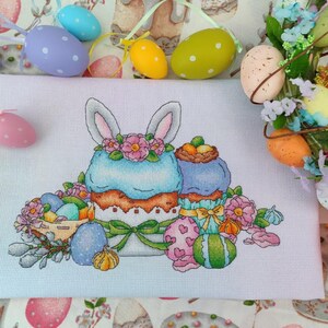 Easter Cross Stitch Pattern PDF Digital Download Spring Cross Stitch Easter Cross Stitch Sweets Cross Stitch Eggs Cross Stitch Easter Cake