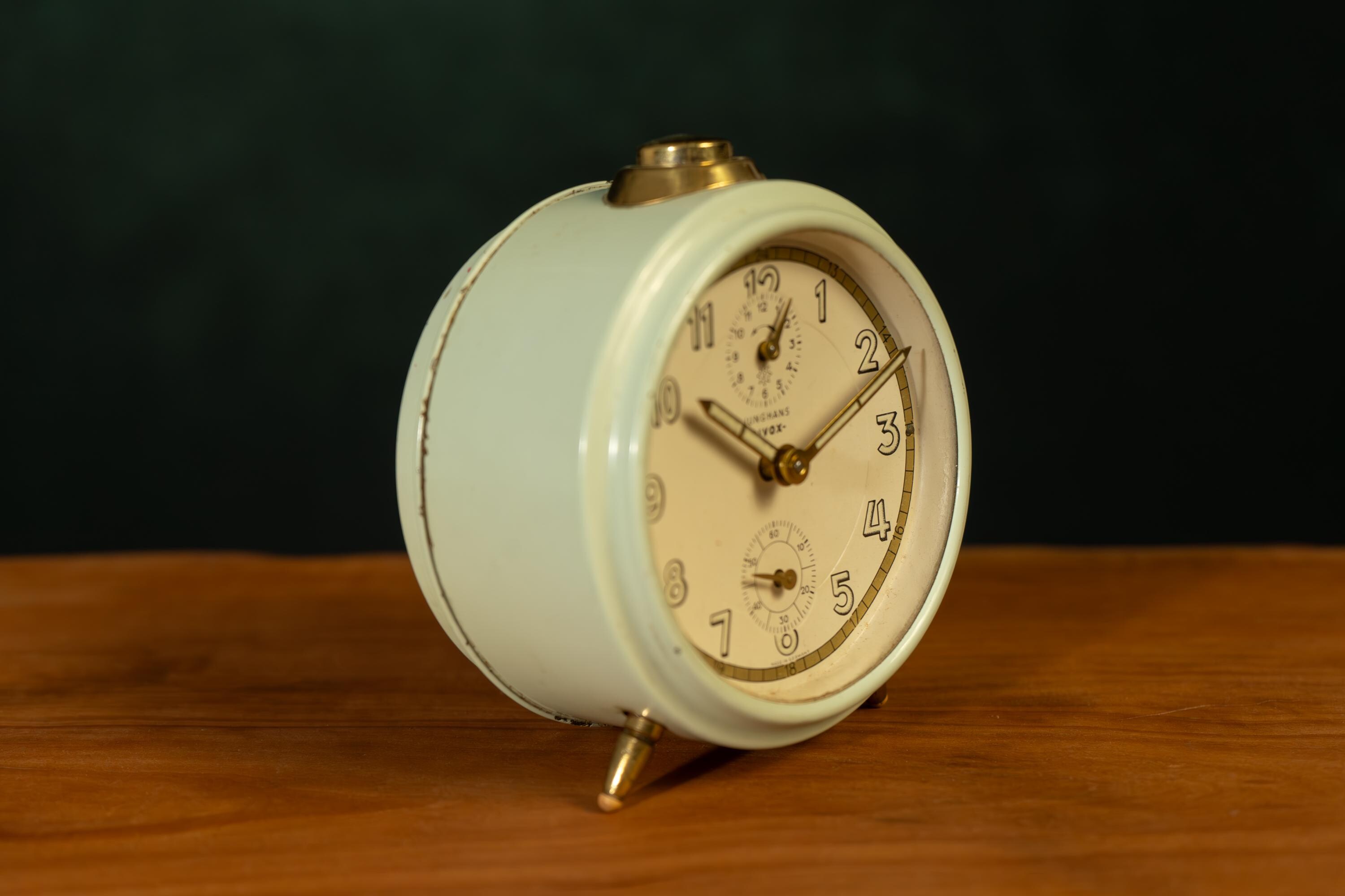 Vintage Junghans Bivox Alarm Clock: Mechanical Table Clock (not