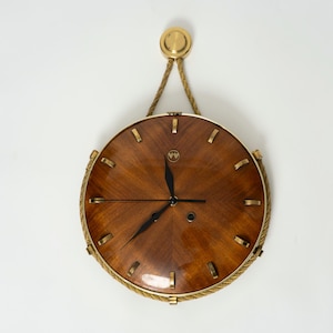 vintage Weimar Wall Clock / Quartz Clock / Germany / Work!