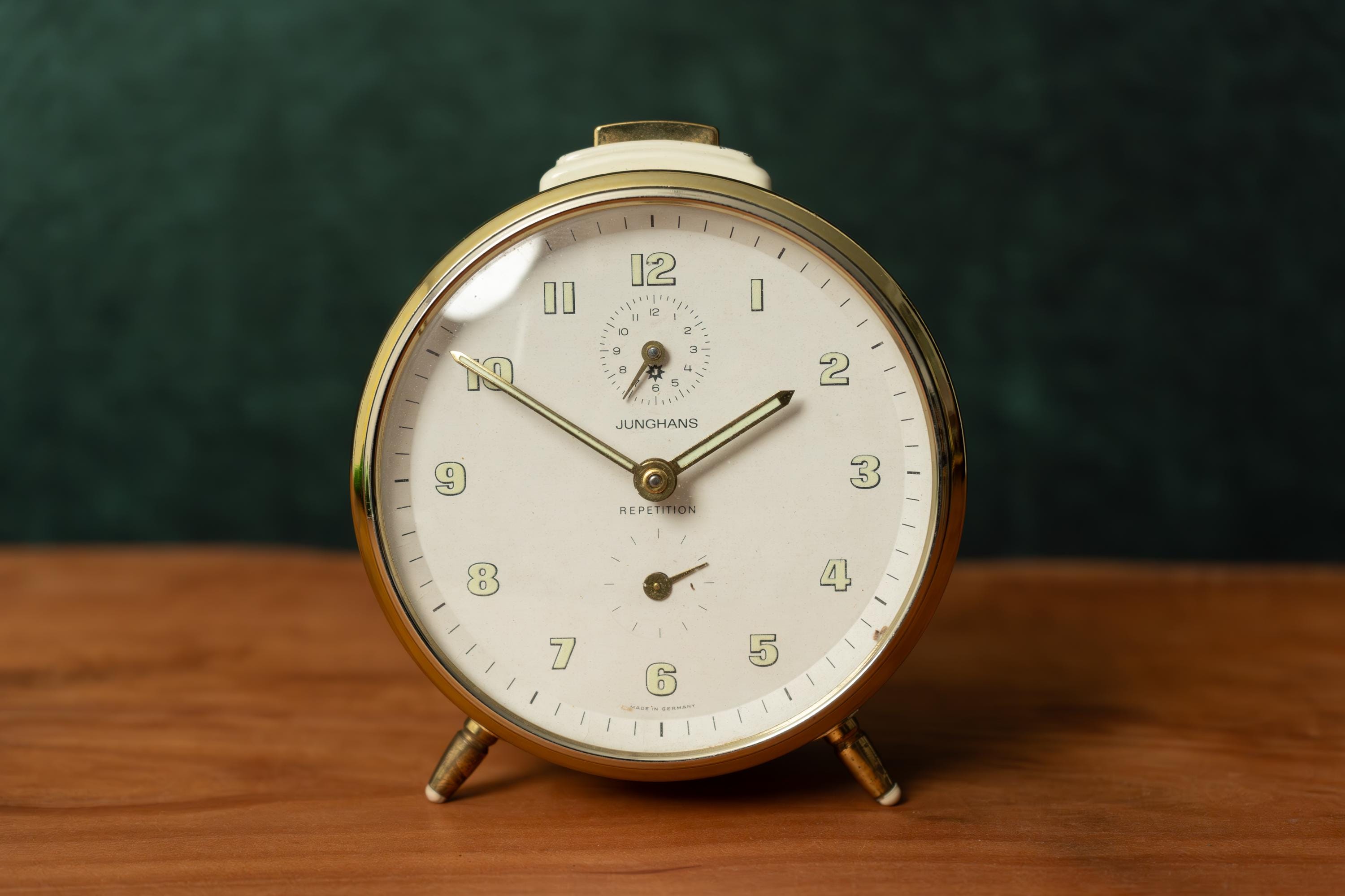 Vintage Junghans Repetition Table Clock / Mechanical Clock / Alarm ...