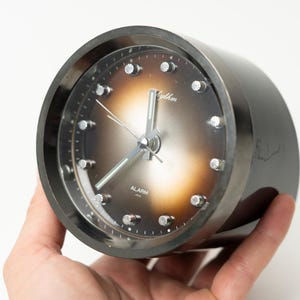 vintage Rhythm Mid Century Clock / Mechanical Alarm Clock / Table Clock / Space Age / Work!