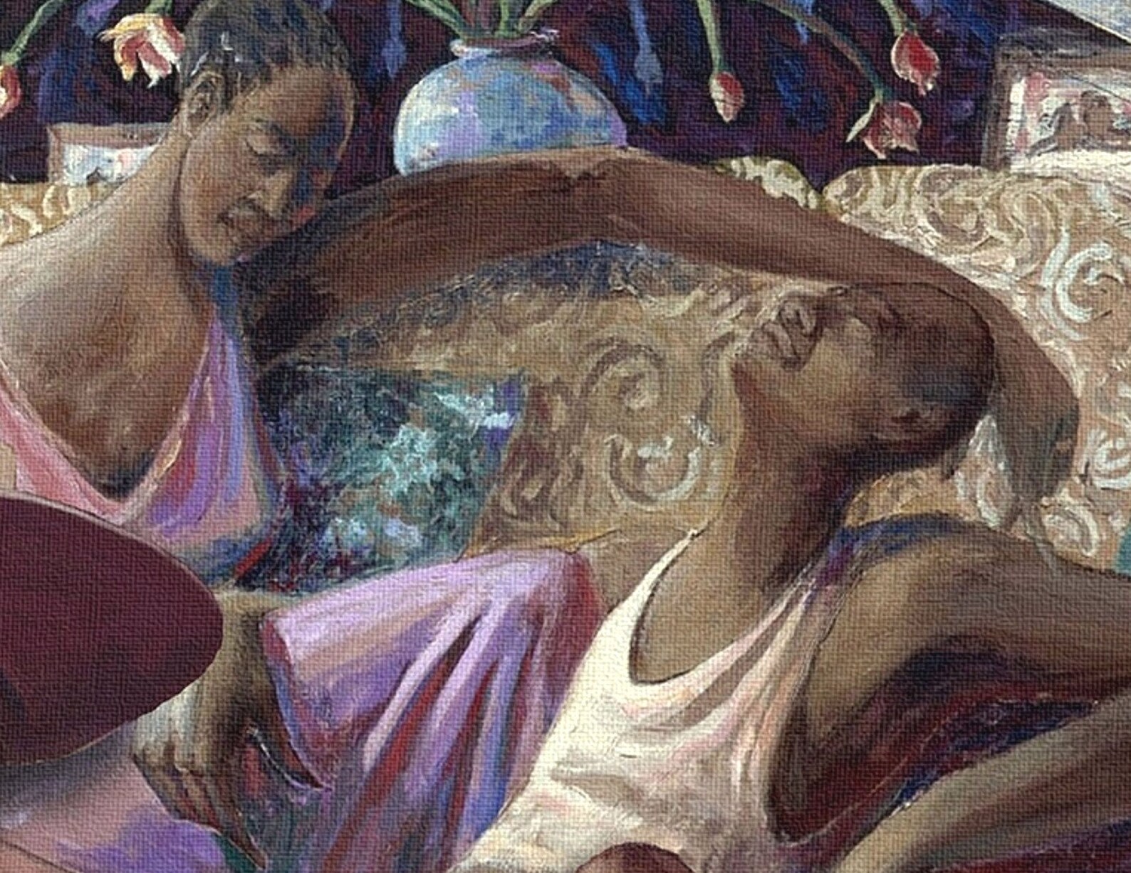 Art of Romance African American Art Canvas Giclee by John Holyfield Etsy