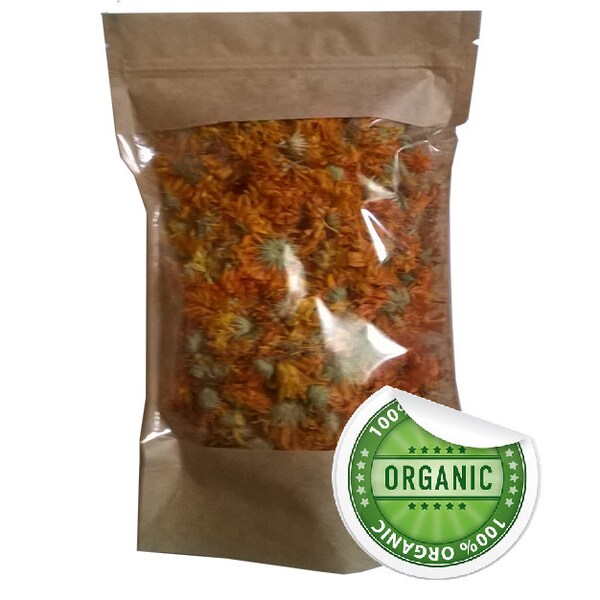 Marigold Calendula (Calendula officinalis)  Flowers Organic Dried Herbal Tea Premium Quality 100% Pure