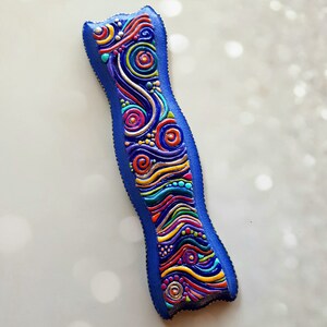 Nautical Colorful Mezuzah Case, handmade, Home Decor, Housewarming Gift, Jewish Art, Wedding Gift, Modern Judaica, wood mezuzah case