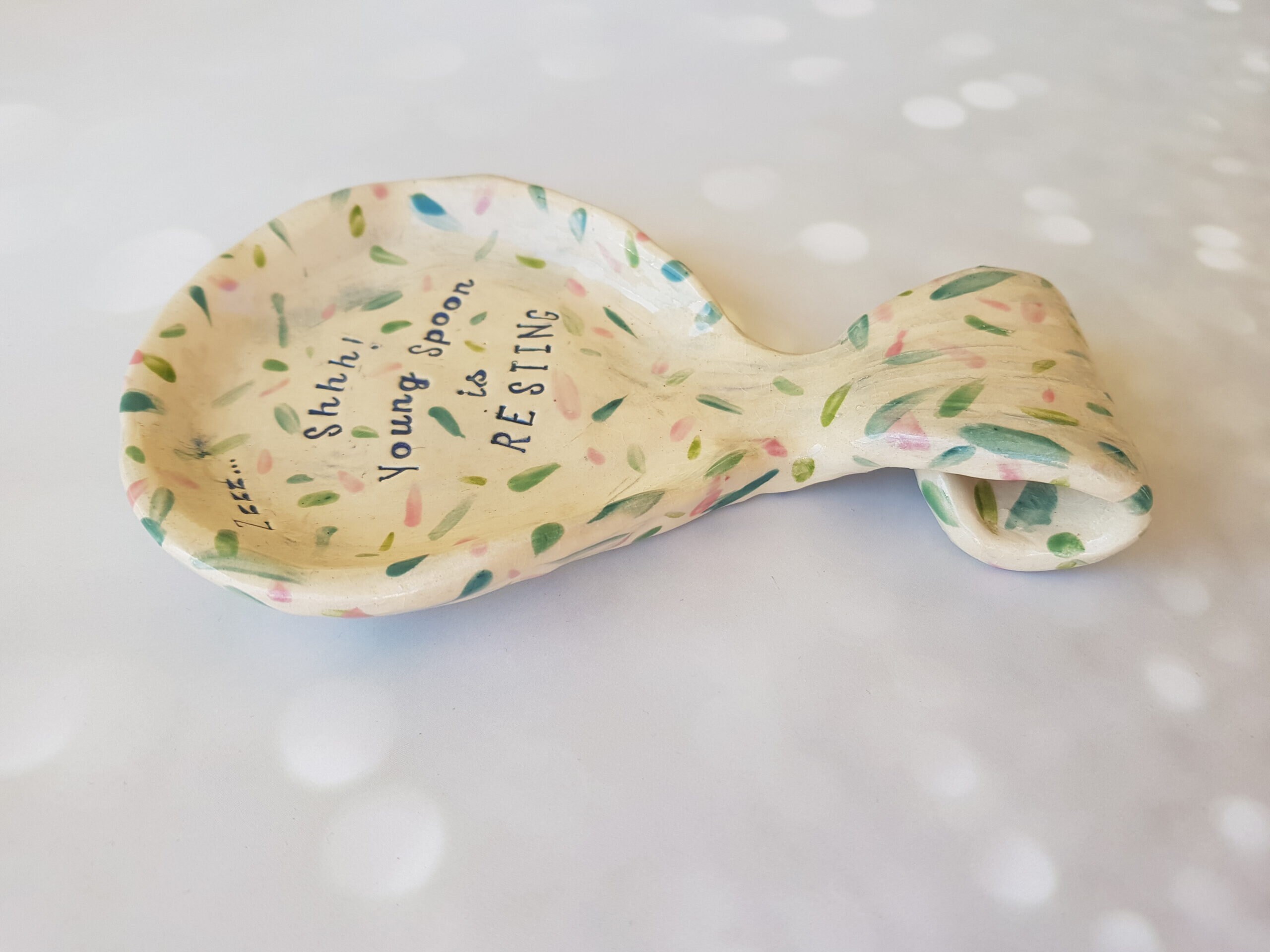 Humorous Pastel Colors Quirky Spoon Rest