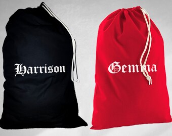 personalised goth toy sack, storage bag, laundry bag, stuff bag