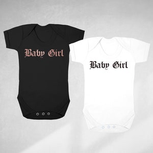 Baby girl gothic old english baby bodysuit