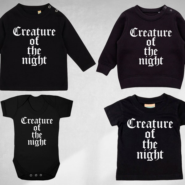 Creature of the Night kids tshirt, sweatshirt, or baby bodysuit